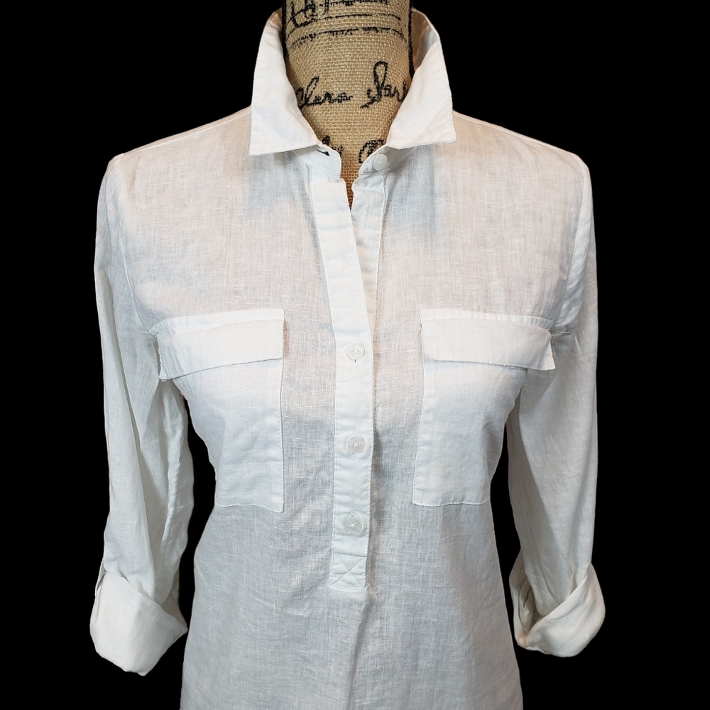 Old Navy Linen Blend Island Over-Shirt Or Cover-up